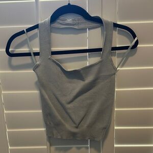 Abercrombie & Fitch Light Gray Knit Top